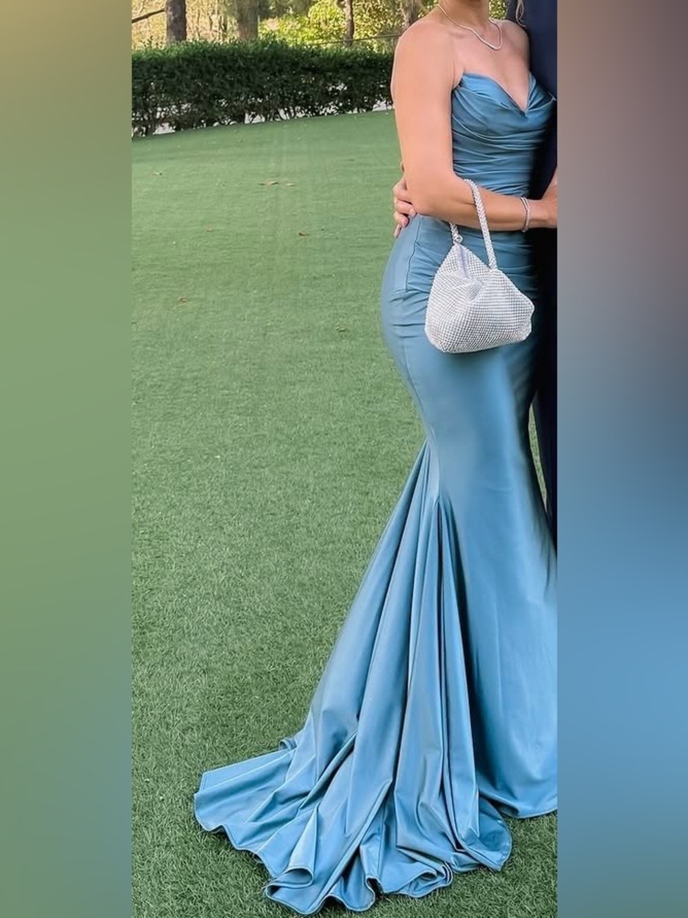 Jessica Angel Dress Style 2424 in Rust Aqua Blue